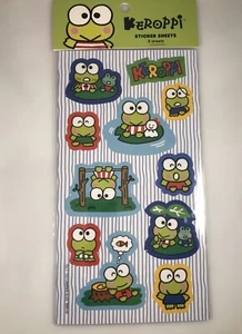 NEW Hello Kitty Sanrio Keroppi Frog Stickers 3 Sheets NIP - Picture 1 of 3