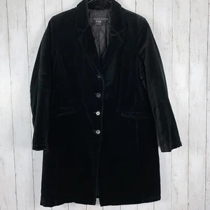 Anne Klein Womens Coat Size 10 (M) Black Velvet Dupont Thermolite Insulation - Picture 1 of 10