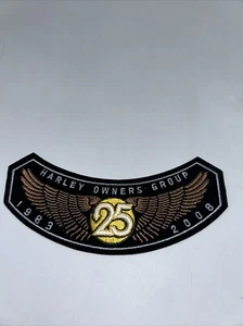 1983 - 2008 HOG Rocker Patch Harley Davidson Owners Group 25 Years - NEW - Picture 1 of 2
