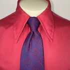 Mens Tie Clip On Necktie Vintage 60S 70S Wide Ugly Fat Atomic Disco Polyester