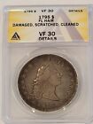 1795 FLOWING HAIR SILVER DOLLAR $1 - CERTIFIED ANACS - VF30 DETAIL  -  COIN