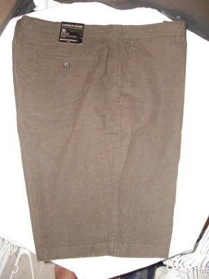 Nuevo con etiquetas Pantalones Cortos Banana Republic Emerson Marrón Guinga Lino/Algodón Planos Pies Pantalones cortos 36 Foto 1 de 4