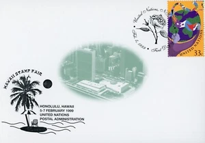 United Nations New York 752 FDC Maximum Exhibition Card Hawaii Stamp Fair 1999 - Picture 1 of 2