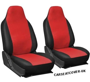 For Alfa Romeo Mito Luxury RED & BLACK Leatherette Car Seat Covers - 2 x Fronts - Picture 1 of 2