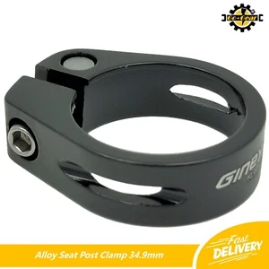 SEATPOST CLAMP 34.9mm Bolt Alloy For MTB Road Hybrid BMX Bikes Cycles Black - Picture 1 of 9