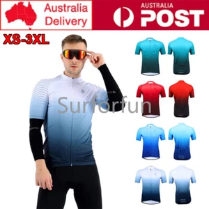 Men Cycling Jersey Summer Bicycle Bike Racing Short Sleeve Shirts Top Breathable - Bild 1 von 17