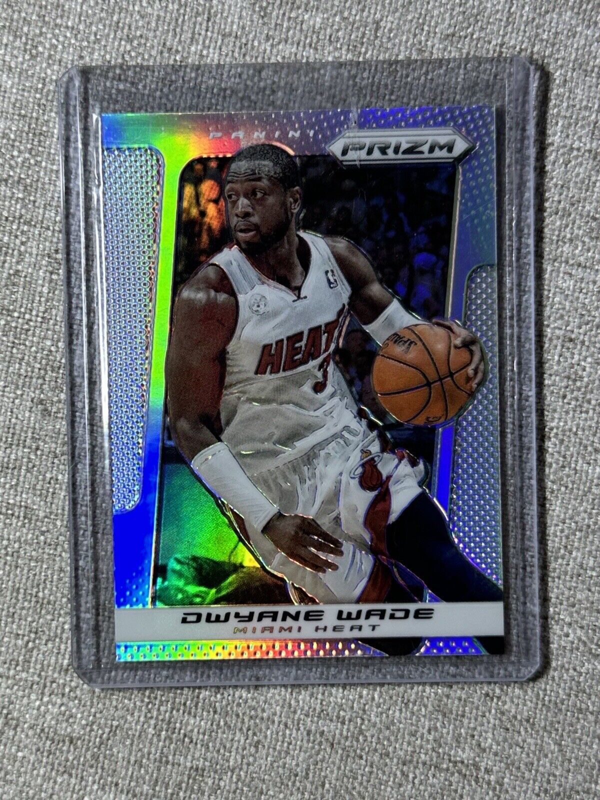2013-14 Panini Prizm Basketball Card Silver Prizm #44 Dwyane Wade Miami Heat