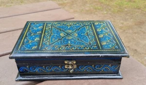 Joyero de madera | L | Joyero decorativo con patrón de paja Wood Jewellery Box - Imagen 1 de 5