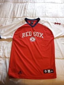 Adidas MLB Boston Red Sox Baseball Jersey Size Youth XL 18-20 Red/Blue/White - Picture 1 of 9