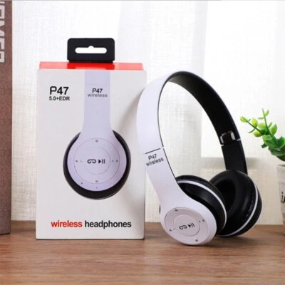 Stereo P47 Headset 5.0 Bluetooth Headset Folding Series Wireless Sports Game Hea - Image 1 of 4