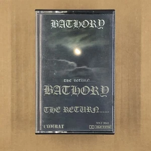 BATHORY Cassette Tape 80s Black Metal THE RETURN QUORTHON USA COMBAT RELEASE - Imagen 1 de 5