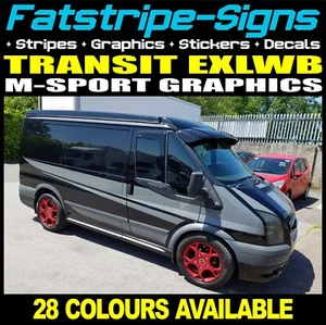 to fit FORD TRANSIT EXLWB GRAPHICS STICKERS DECALS STRIPES M SPORT MOTORHOME MK7 - Picture 1 of 7