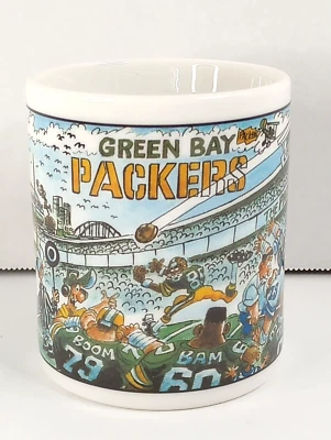 TAZA DE CAFÉ VINTAGE GREEN BAY PACKERS "THE PACK IS BACK" Foto 1 de 4