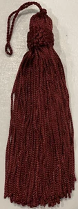 5" Burgundy Chainette Crown Tassel Tassels Lot Of 12 J16 Flapper Home Decor - Picture 1 of 1