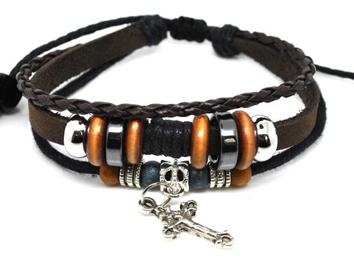 Herren Jungen Armband Leder Lederarmband Leather Bracelet Surferarmband  - Bild 1 von 1