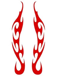 FLAME #1 DECAL VINYL GRAPHIC CAR TRUCK  BLAZE  SUV SEMI CROSS OVER FIRE HOOD VAN - Bild 1 von 2