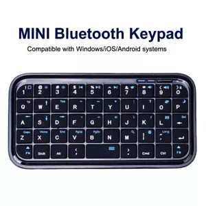 Mini Rechargeable Type-C Bluetooth 3.0 Keyboard Slim Wireless Pocket Keypad GF - Picture 1 of 11