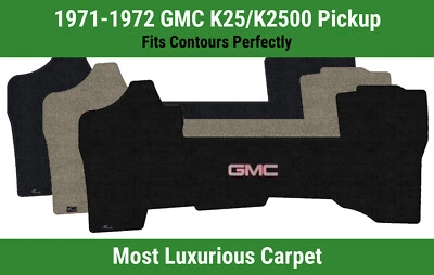 Alfombra delantera Lloyd Luxe para camioneta GMC K25/K2500 '71-72 con GMC 1 plateada/roja Foto 1 de 4