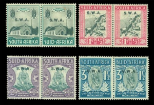 SOUTH WEST AFRICA 1935 SEMI-POSTAL Stagecoach - Pictorial set  Sc# B1-B4 mint MH - Picture 1 of 2