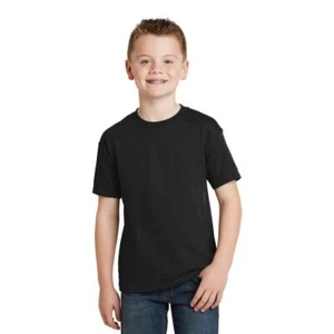Hanes 5370 Youth EcoSmart 50/50 Cotton/Poly T-Shirt Boys Girls Tee - Picture 1 of 17