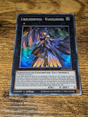 Yugioh Lyrikliedervogel - Wandeldrossel LED8-DE038 Super Rare 1.Auflage - Bild 1 von 2