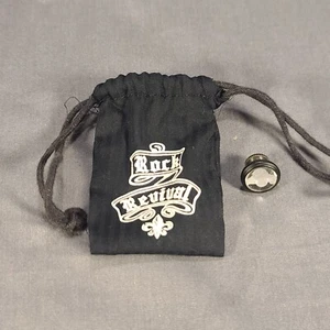 Rock Revival Replacement Button Metal Black Rhinestone Screw On w/ Pouch - Picture 1 of 4