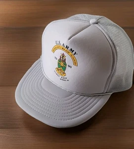 Vintage US ARMY Snapback Cap Mesh Trucker Hat Sergeants Major Academy 90S - Picture 1 of 6