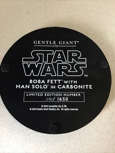 Gentle Giant Star Wars Boba Fett with Han Solo in Carbonite BASE ONLY - Picture 1 of 2