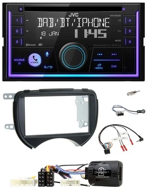 JVC Lenkrad USB 2DIN DAB Bluetooth CD Autoradio für Nissan Micra Tasten 10-13 sc - Bild 1 von 4