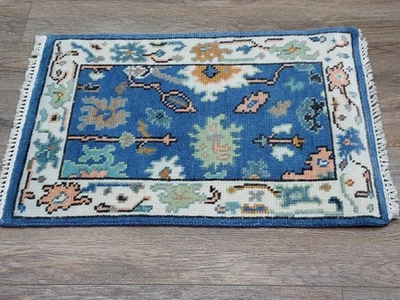 Alfombra Bohemia Oushak, Alfombra Turca Oushak, Alfombra Contemporánea Hecha a Mano, 2x3 Pies Foto 1 de 4