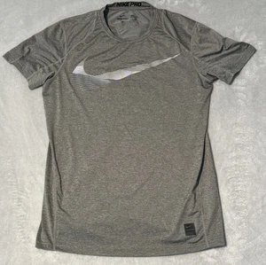Nike Pro Dri-Fit Fitted Top Shirt Men's M Short-Sleeve Training Performance Gray - Picture 1 of 11