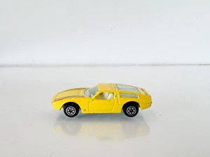 1980S MADE IN CHINA YELLOW '70S MASERATI DIECAST CAR GREEN & RED STRIPE (EL20) - Picture 1 of 12