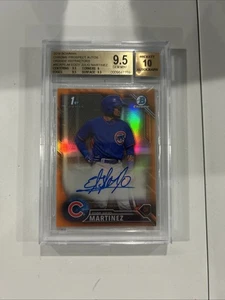 EDDY JULIO MARTINEZ cubs 2016 Bowman Chrome AUTO Orange Refractor /25 BGS 9.5 - Picture 1 of 2