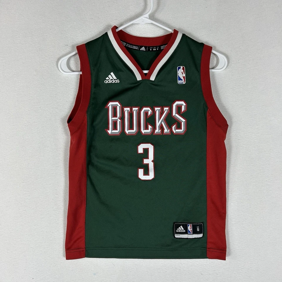 Camiseta Adidas Milwaukee Bucks Jennings #3 NB Jóvenes Niños Pequeña Verde Baloncesto Foto 1 de 4