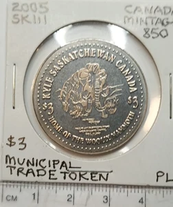 Ficha de dólar Wooly Mammoth 2005 Kyle Saskatchewan prueba como SK111 - Imagen 1 de 2