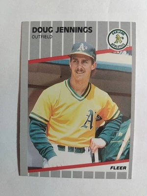 1989 Fleer #14 Doug Jennings Oakland Athletics - Image 1 of 2