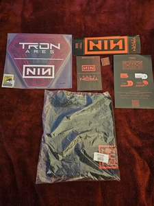 SDCC NINE INCH NAILS TRON ARES LOT! VINYL! SHIRT! PIN! STICKER! FLYER! POST CARD - Picture 1 of 7