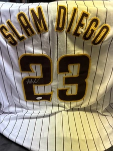 Fernando Tatis Jr Auto , Autographed Jersey JSA  “Slam Diego”Pinstripe Padres XL - Picture 1 of 5