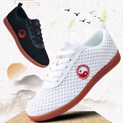 Women Men Chinese Kung Fu Tai Chi Shoes Martial Arts Sneakers Mesh Wushu Shoes - Image 1 of 4