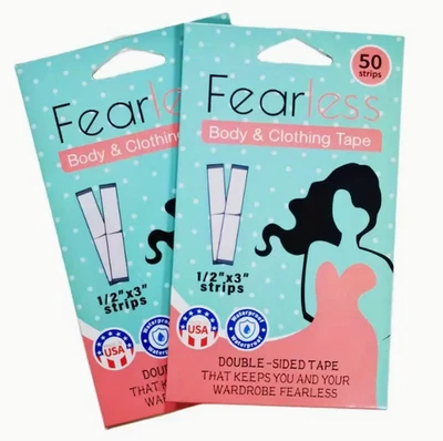 Fearless Tape Double Sided Tape Women Strong Adhesive Fashion and Body -50 PCS