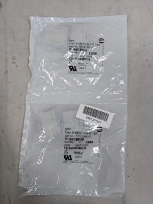 Harting Female 8-Position Connector Crimp Han 8 MOD BU-C (4 pack) 600V 16A - Image 1 of 4