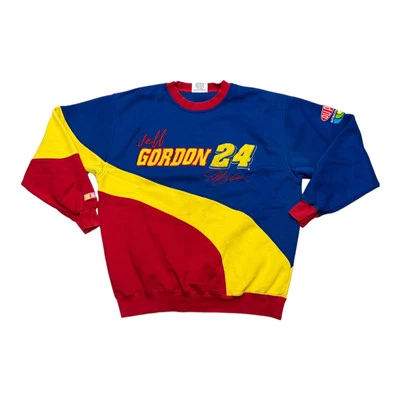 Винтажная мужская толстовка Chase Authentics Jeff Gordon большой размер NASCAR NO24 Rainbow - Изображение 1 из 4