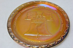 Vintage 1976 Indiana Glas Bicentennial Ringelblume Karneval Glas irisierende Platte - Bild 1 von 4