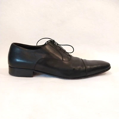 Zapatos de vestir básicos A Testoni para hombre 11 negros cuero puntera encaje Oxford clásicos Foto 1 de 4