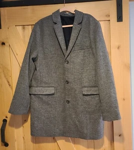 New! Old Navy Men’s Size XL Overcoat Blue Lined Wool Blend - Picture 1 of 14
