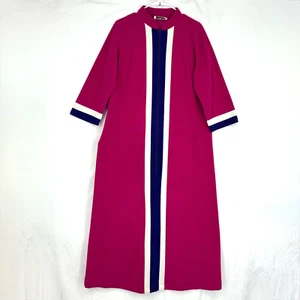 Vanity Fair Damen Medium Reißverschluss vorne Bademantel Hausmantel Fuchsia Rosa Vintage - Bild 1 von 10