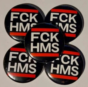 1x FCK HMS Button Pro Israel Antideutsch Nie wieder ist jetzt FCK NZS Antifa - Picture 1 of 1