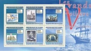 GUINEA 2010 *IMPERF* STAMPS ON STAMPS BLUENOSE TALL SHIPS STAMP ON STAMP 13444-2
