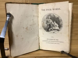 C. 1850s The Four Words/Cowards - American Tract Society Berrysburg PA Ownership - Picture 1 of 9
