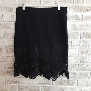 Haute Monde XL Lace Edge Skirt Straight Lined Versatile - Picture 1 of 5